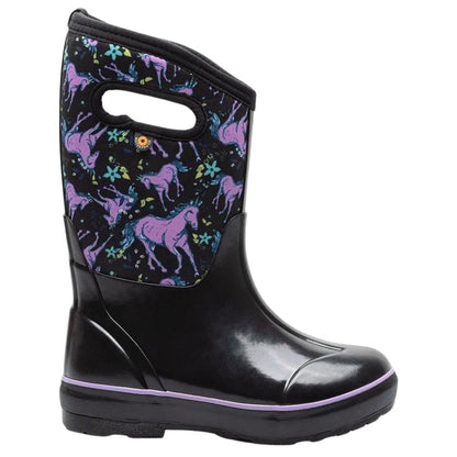Bogs Kids' Classic II Unicorn Rain Boots - Black Multi