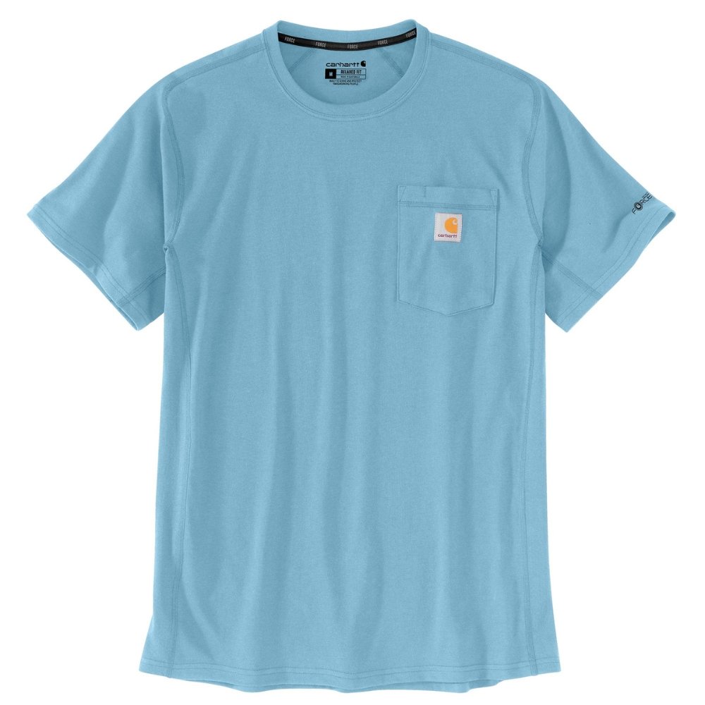 Carhartt Men's Force Relaxed Fit Short-Sleeve Pocket T-Shirt - Powder Blue
