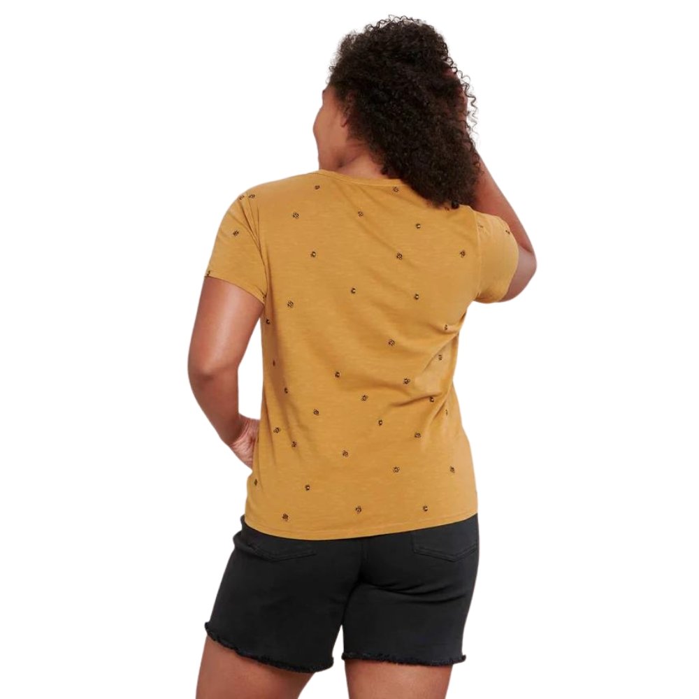 Toad & Co Women's Primo Short sleeve Crew - Bees Embroidered