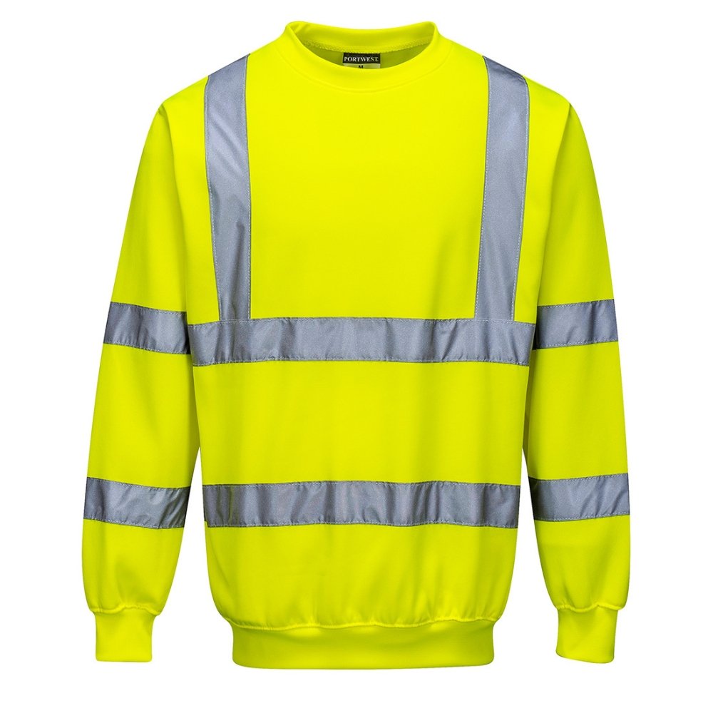 Portwest Men's Hi-Viz Sweatshirt - Yellow