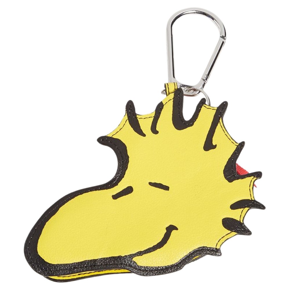 Vera Bradley Peanuts Woodstock Ski Slope Snoopy Bag Charm / Coin Purse - Yellow