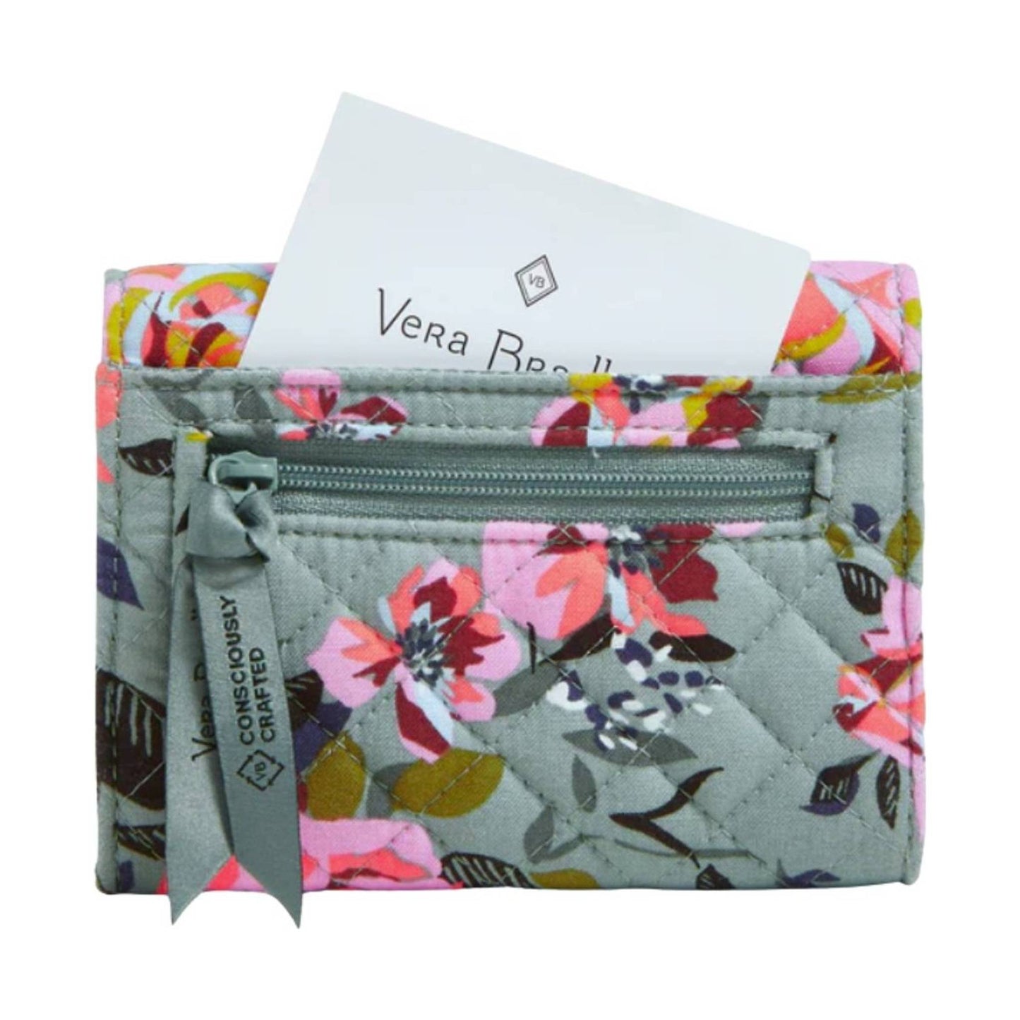Vera Bradley RFID Riley Compact Wallet - Rosy Outlook