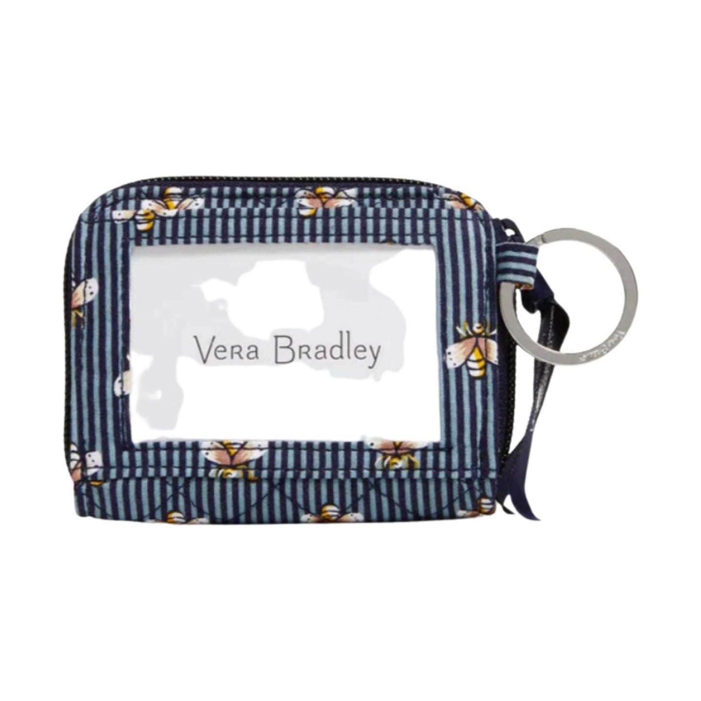 Vera Bradley RFID Petite Zip Wallet - Bees Navy