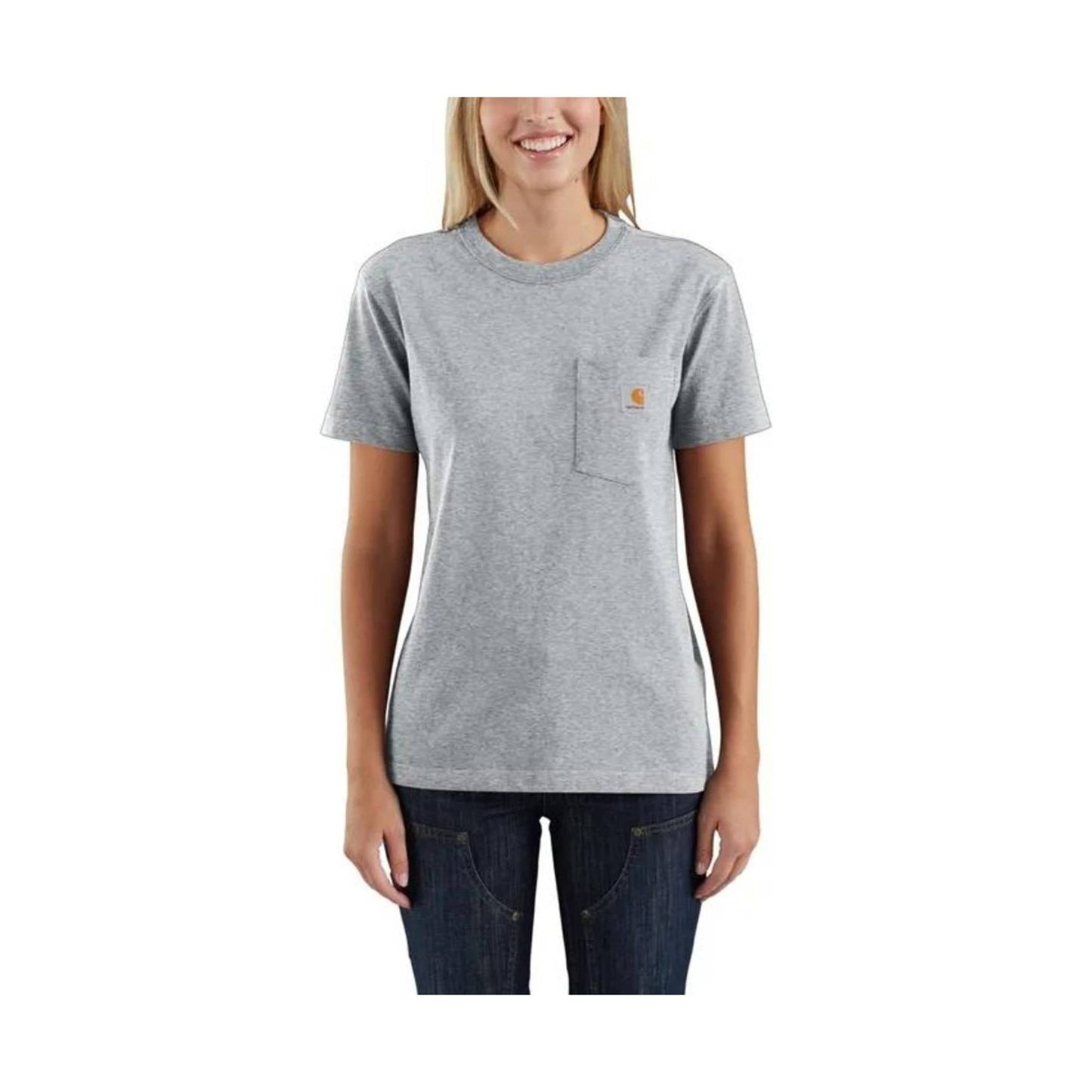 Carhartt Women's Loose Fit Heavyweight Short-Sleeve Pocket T-Shirt - Heather Gray