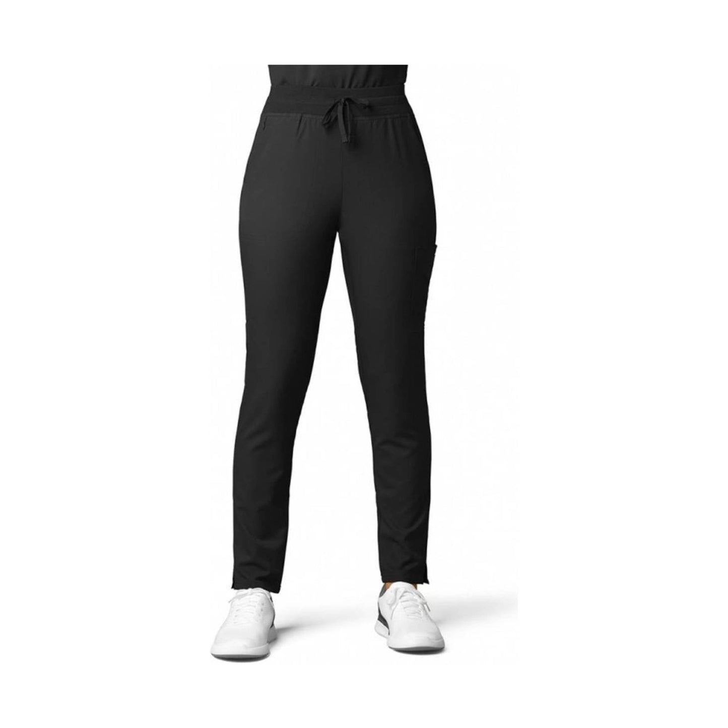 WonderWink Women's Thrive Cargo Straight Slim Leg Scrubs Pants - Black